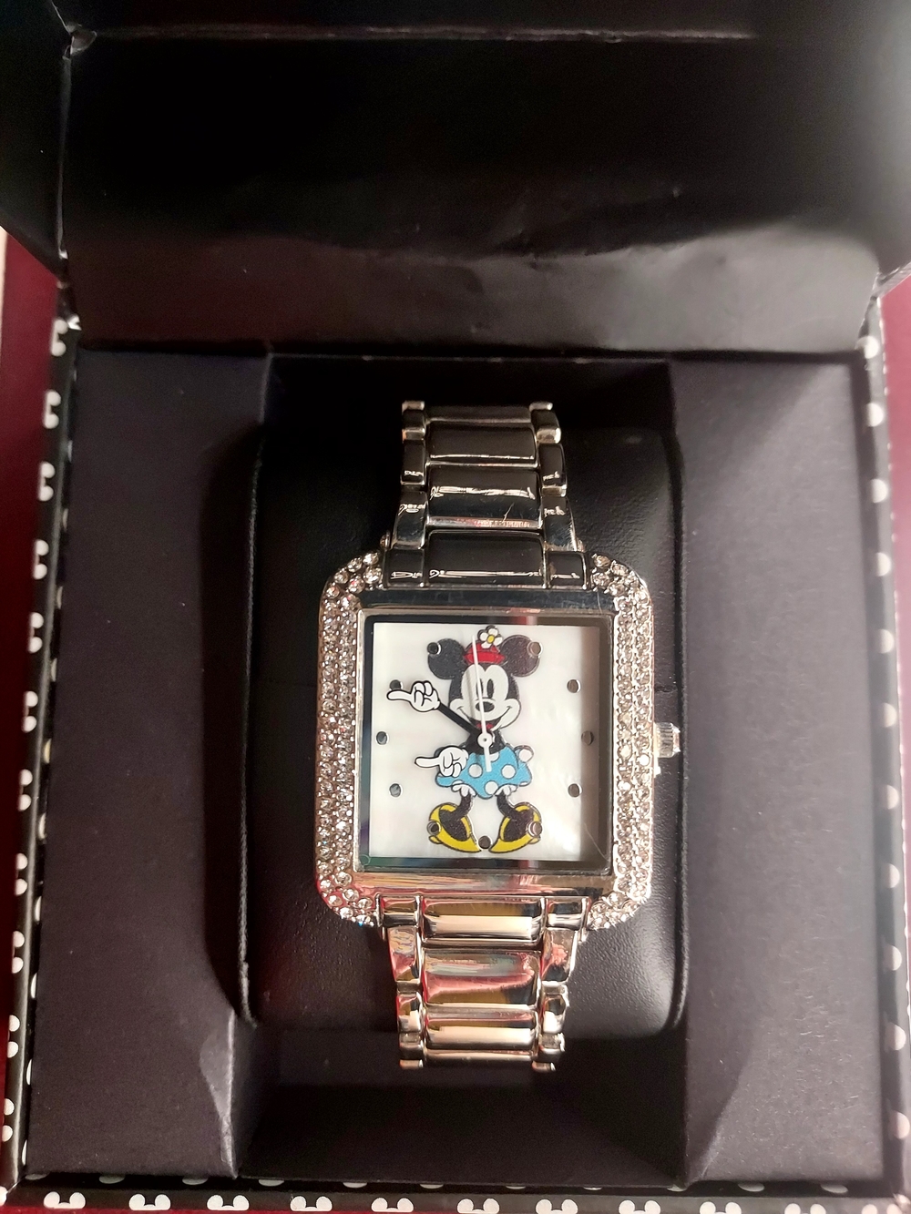 Disney Minnie Crystal Trim Watch